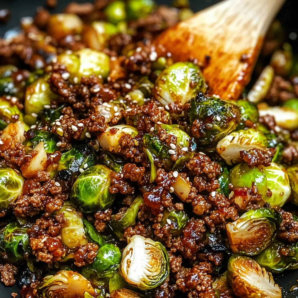 Beef and Brussels Sprouts Stir-Fry