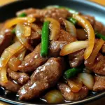 Chinese Beef Stir Fry with Caramelized Onions