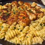 Creamy Garlic Butter Chicken with Twisted Cheddar Pasta