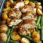 Garlic Herb Chicken with Roasted Potatoes & Green Beans