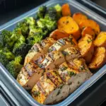 Herbed Chicken Meal Prep Bowls with Sweet Potatoes & Broccoli