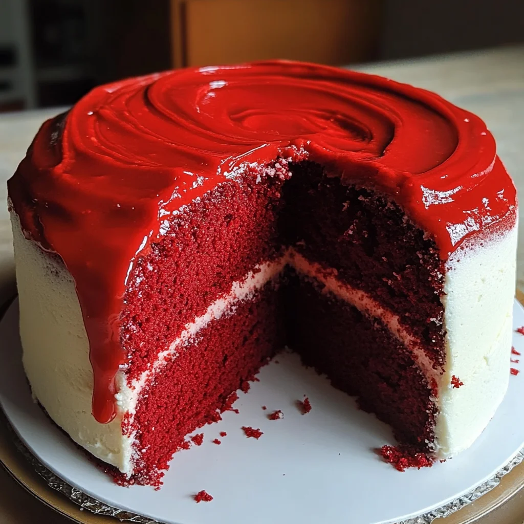 Red Velvet Pound Cake with Cream Cheese Glaze