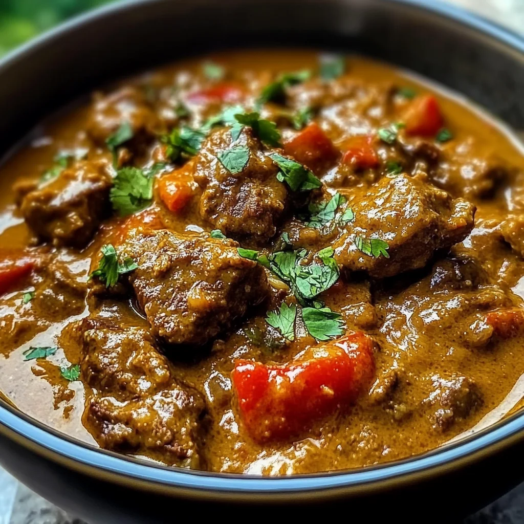 Slow-Simmered Beef Curry in Creamy Coconut Sauce