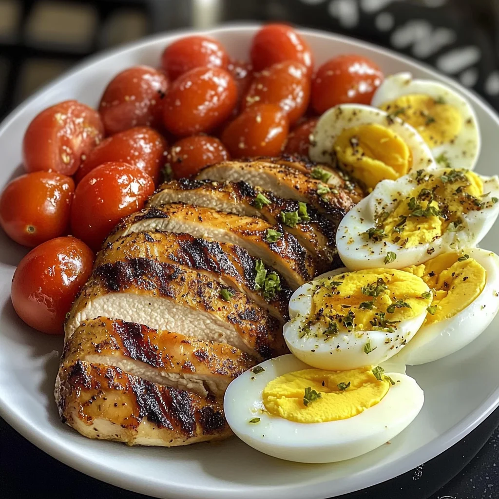 Tomato-Lovers Protein Plate with Chicken & Eggs