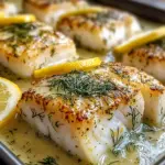 Baked Cod with Lemon-Dill Sauce