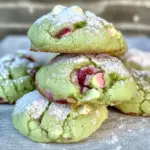 Cherry Pistachio Crinkle Cookies