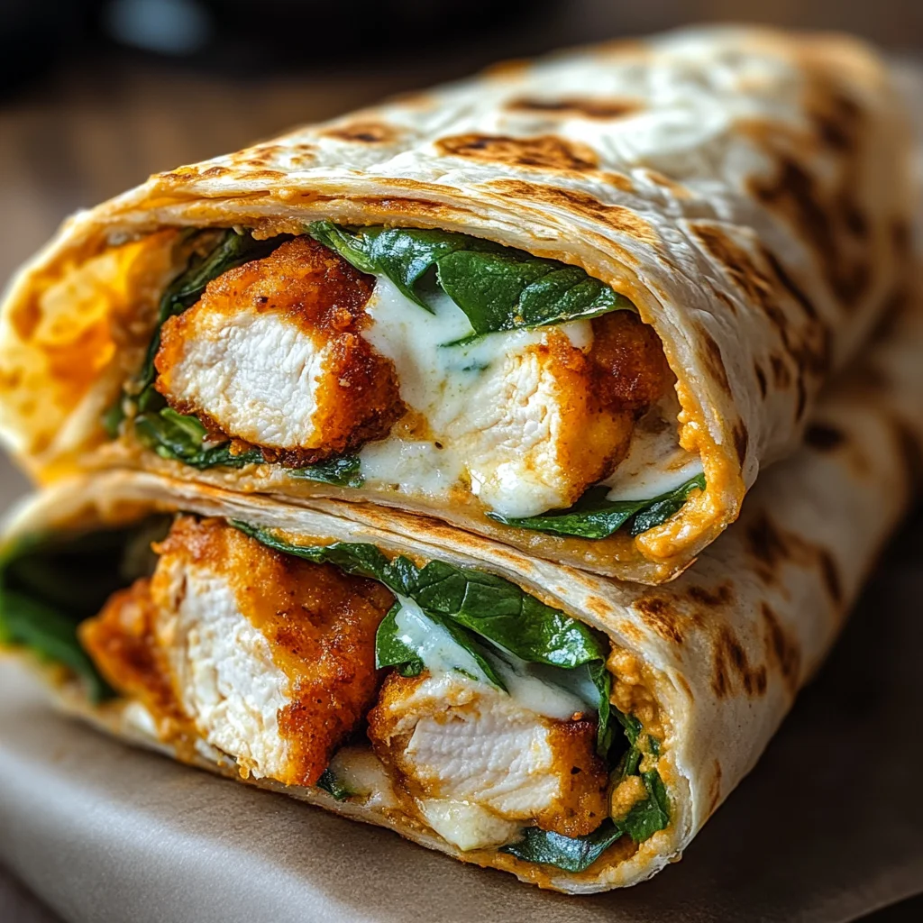 Crispy Air Fryer Chicken & Mozzarella Wraps