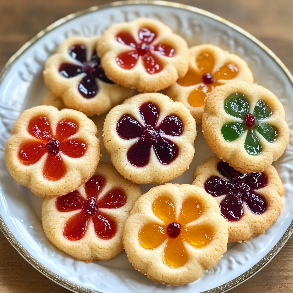 Flower Jam Thumbprint Cookies Recipe
