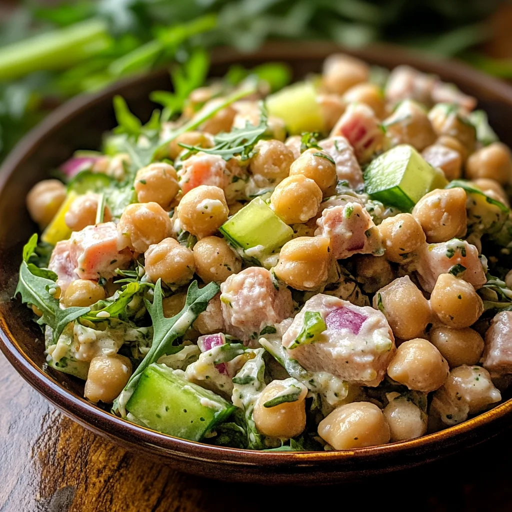 Healthy Tuna Garbanzo Bean Salad