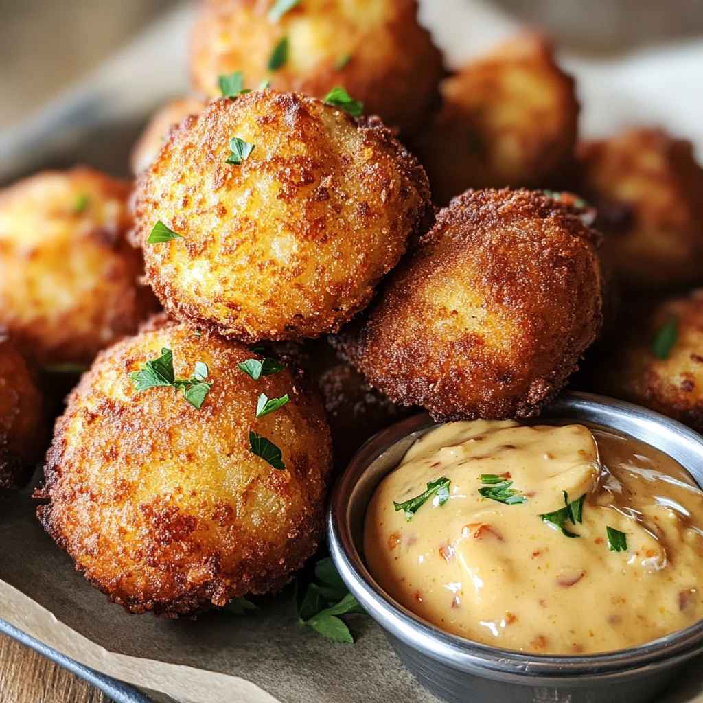 Spicy Crawfish Hush Puppies with Creole Dipping Sauce