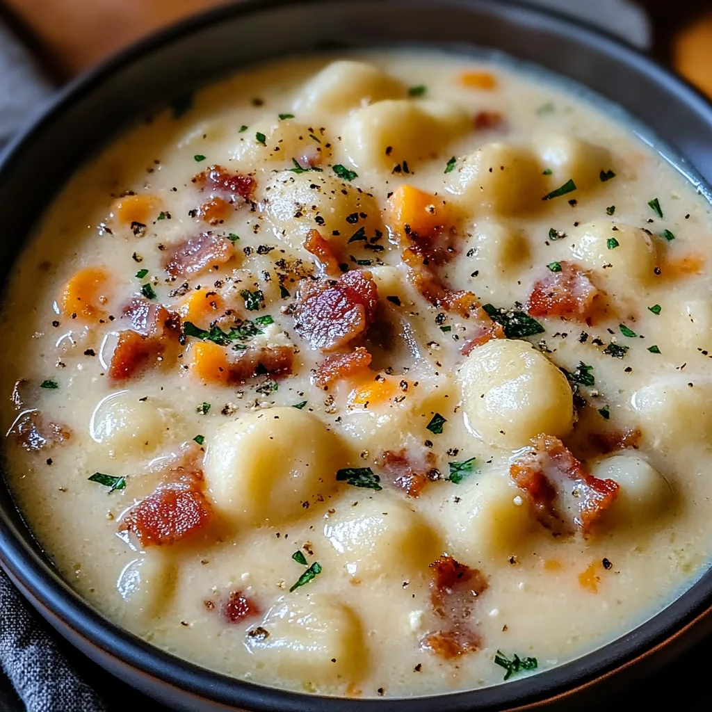 turkey Bacon Cheddar Gnocchi Soup – A Rich and Creamy Comfort Meal