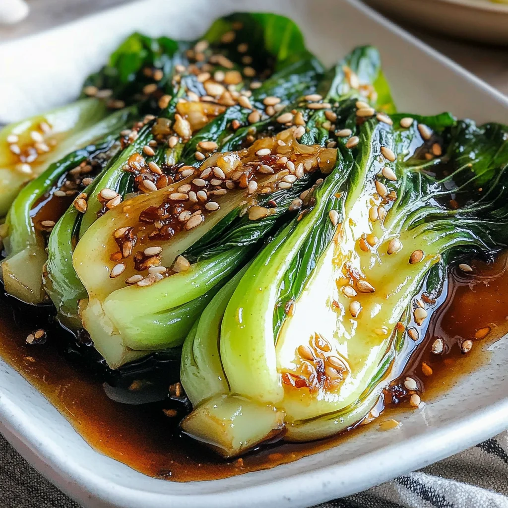 Baby Bok Choy with Soy Sauce and Garlic
