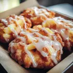 Baked Apple Fritters with Glaze