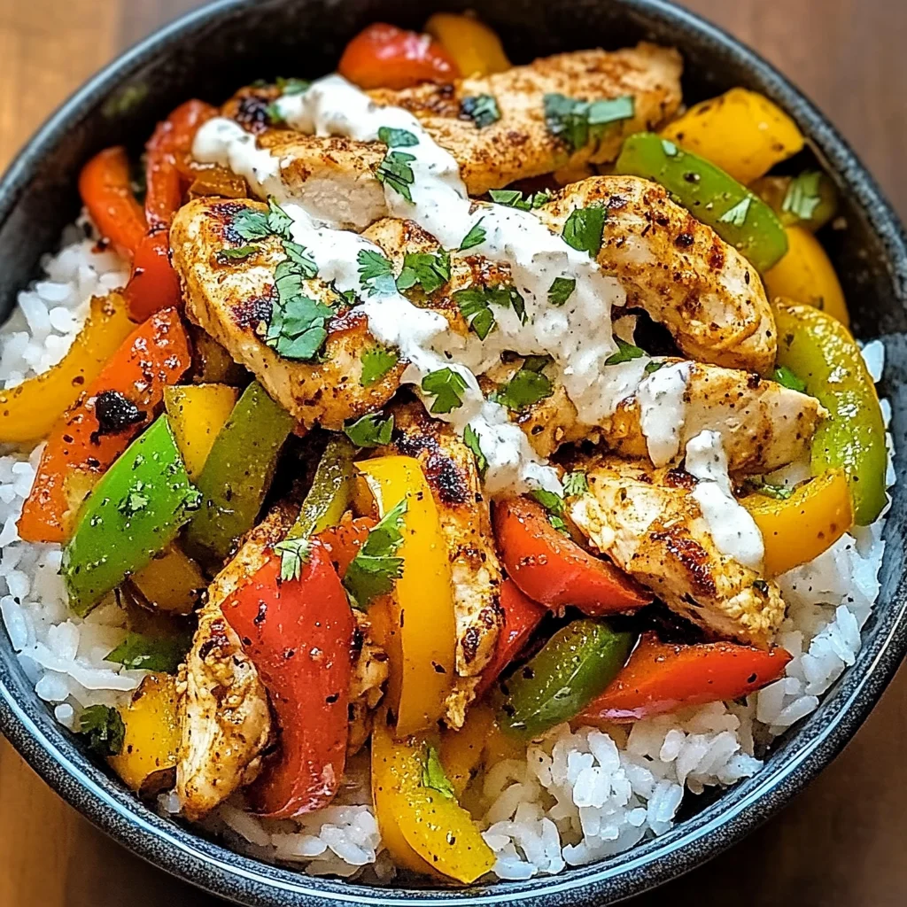 Chicken Fajita Rice Bowls