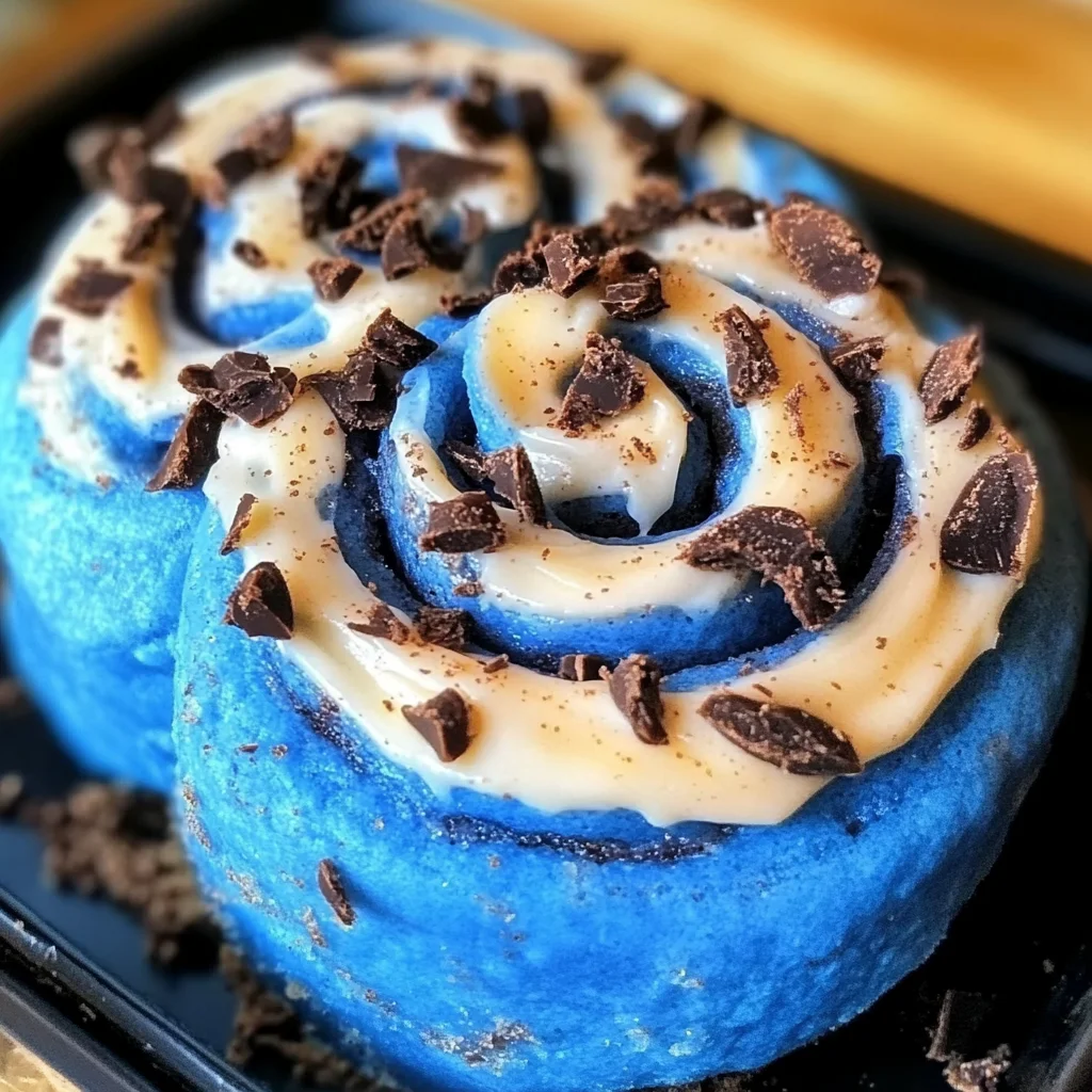 Cookie Monster Cinnamon Rolls Recipe