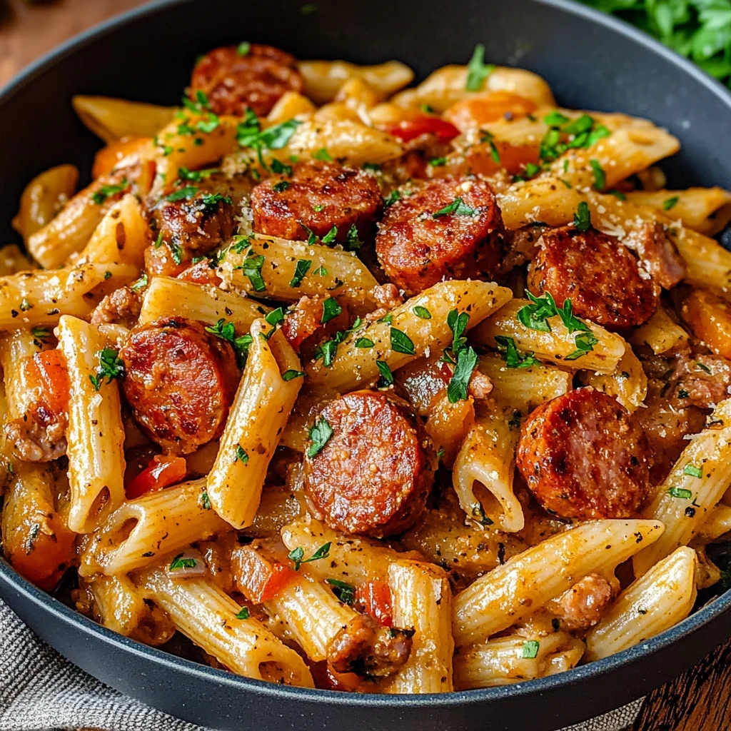 Creamy Cajun Sausage Pasta