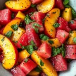 Easy Summer Peach Watermelon Salad