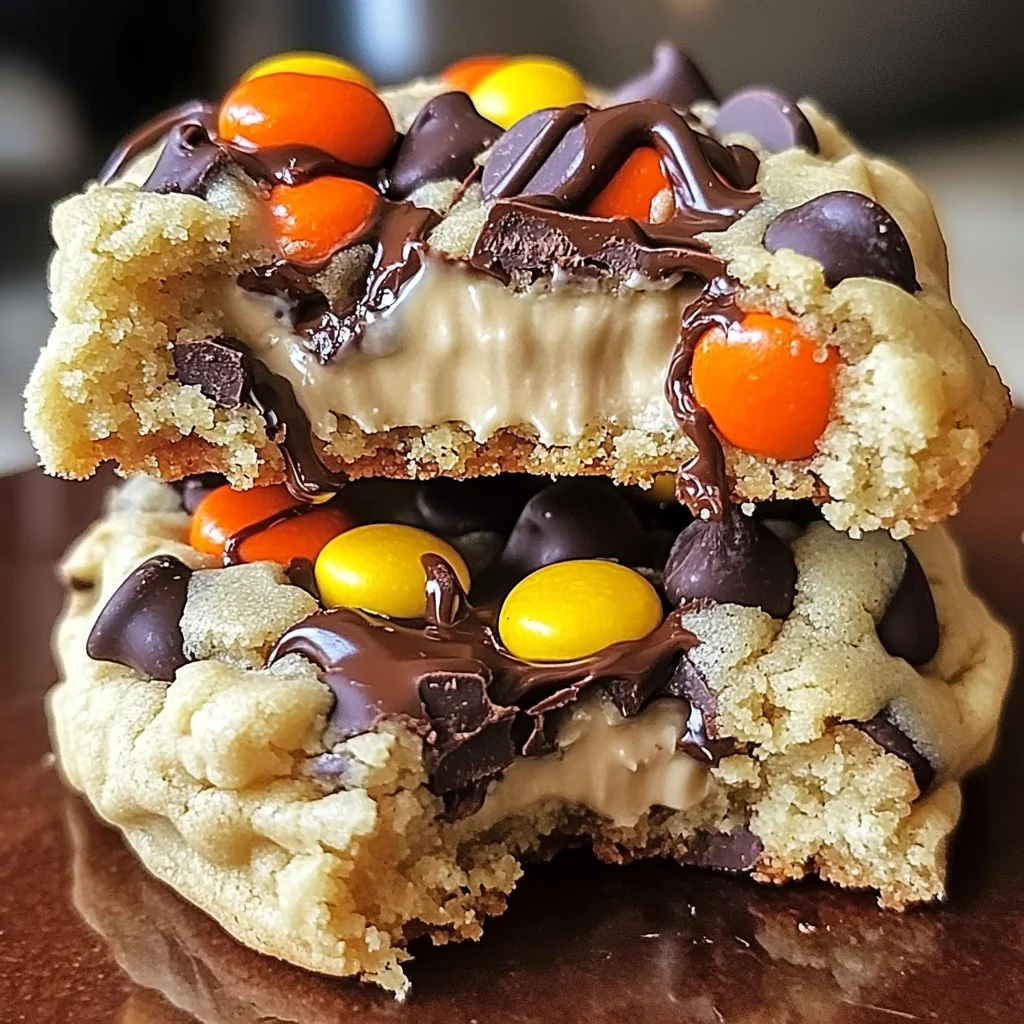 Gooey Reese’s Cheesecake Cookies