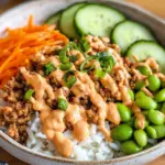 Ground Turkey Rice Bowls with Bang Bang Sauce