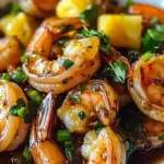 Hawaiian Garlic Shrimp with a Sweet Twist