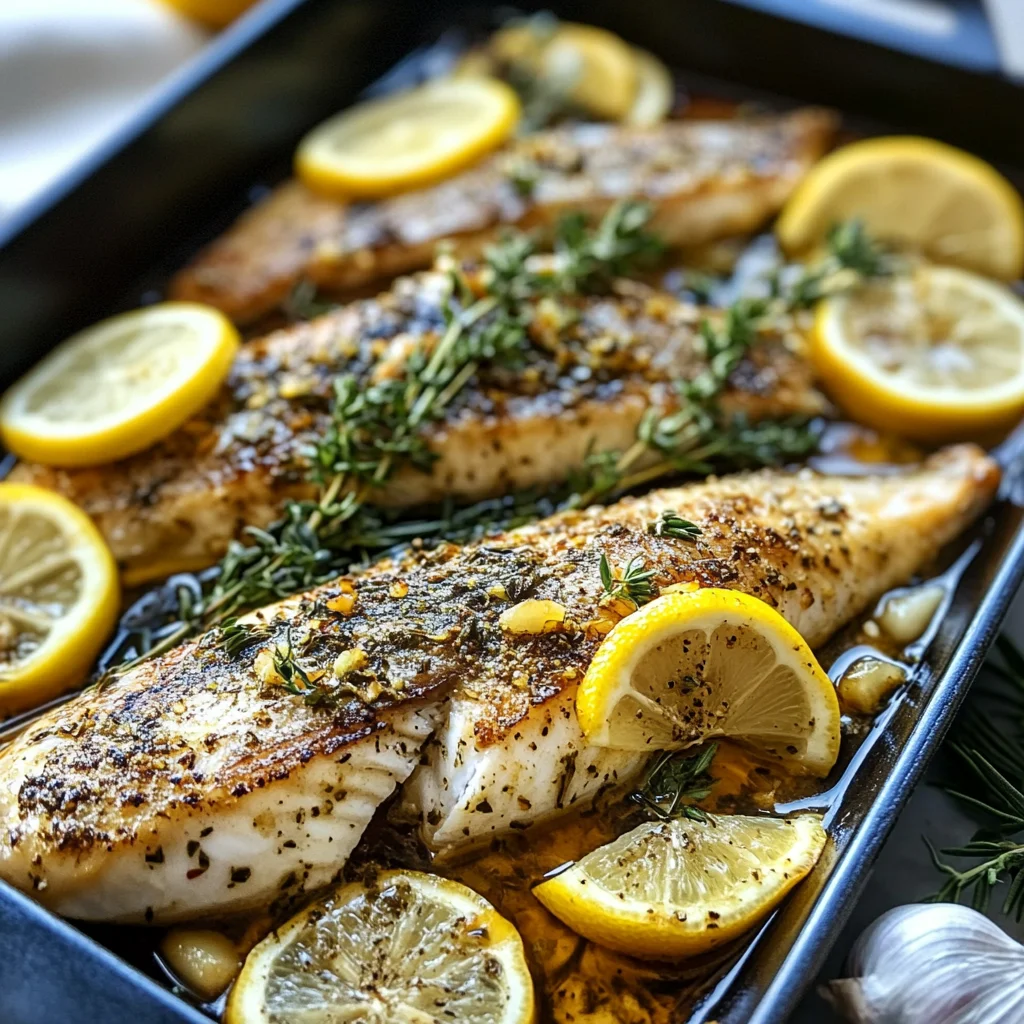 Mediterranean Herb and Lemon Baked Branzino