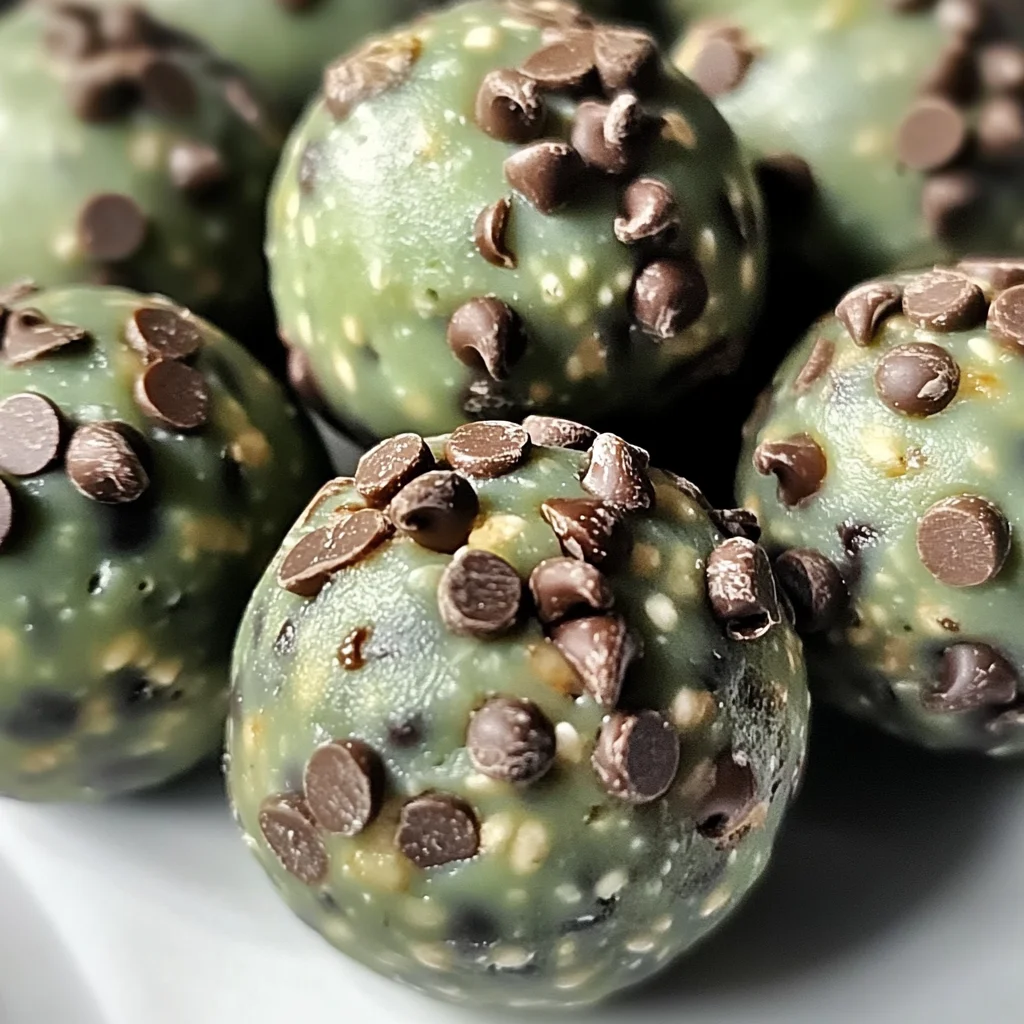 Mint Chocolate Chip Protein Balls