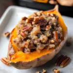 Pecan pie double baked sweet potatoes