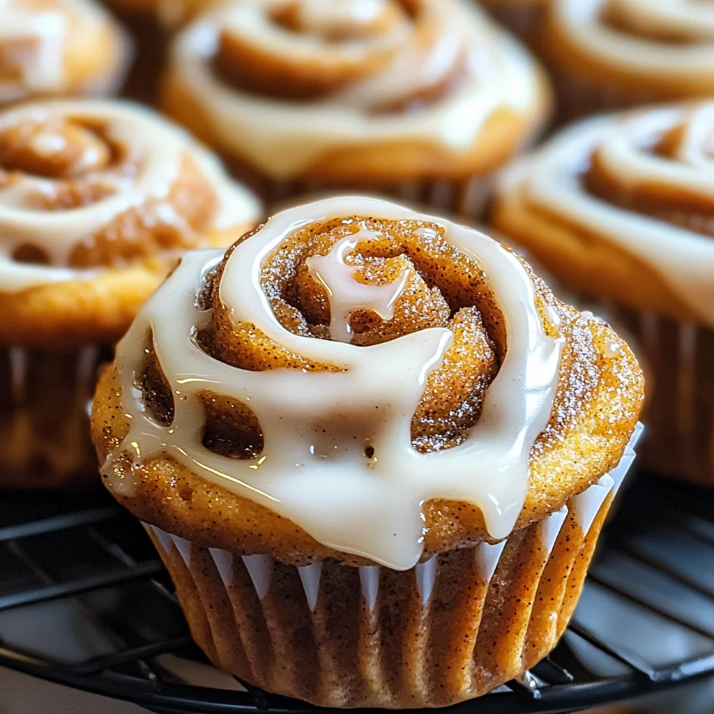 Pumpkin Cinnamon Roll Muffins