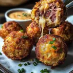 Reuben Balls with Spicy Thousand Island Dipping Sauce