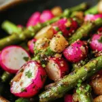 Roasted Asparagus and Radishes with Mustard Vinaigrette