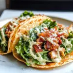 Smash Chicken Caesar Tacos