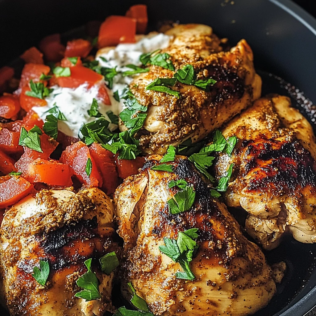 Spiced Yogurt-Marinated Chicken Thighs
