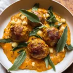 Turkey Meatballs in Pumpkin Sage Sauce