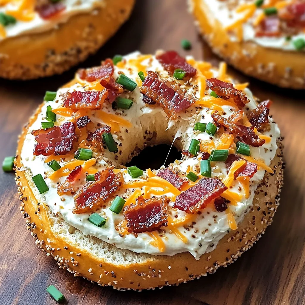 Zesty Turkey Bacon Cream Cheese Bagels