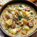 Comforting Potato and Sausage Chowder - Alrightwithme