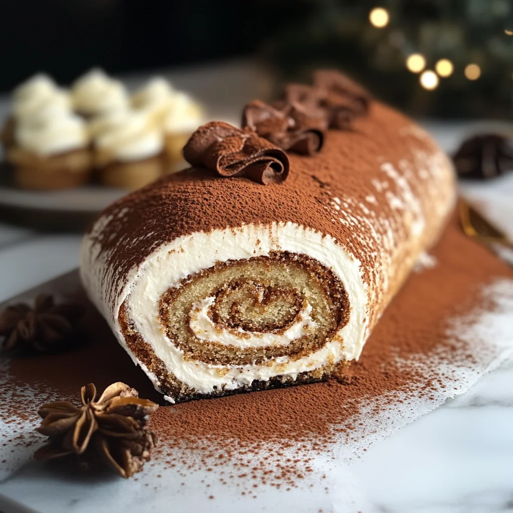 Gourmet Tiramisu Yule Log Cake