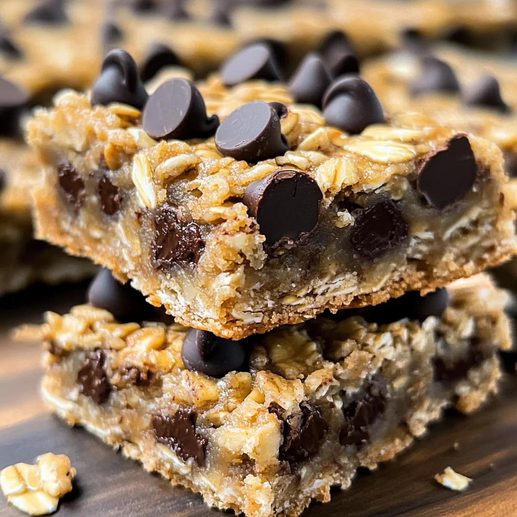 Healthy Chocolate Chip Oatmeal Bars Recipe