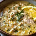 Mediterranean Lemon Chicken Soup: A Creamy, Comforting Bowl of Sunshine