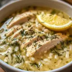 Mediterranean Lemon Chicken Soup: A Creamy, Comforting Bowl of Sunshine