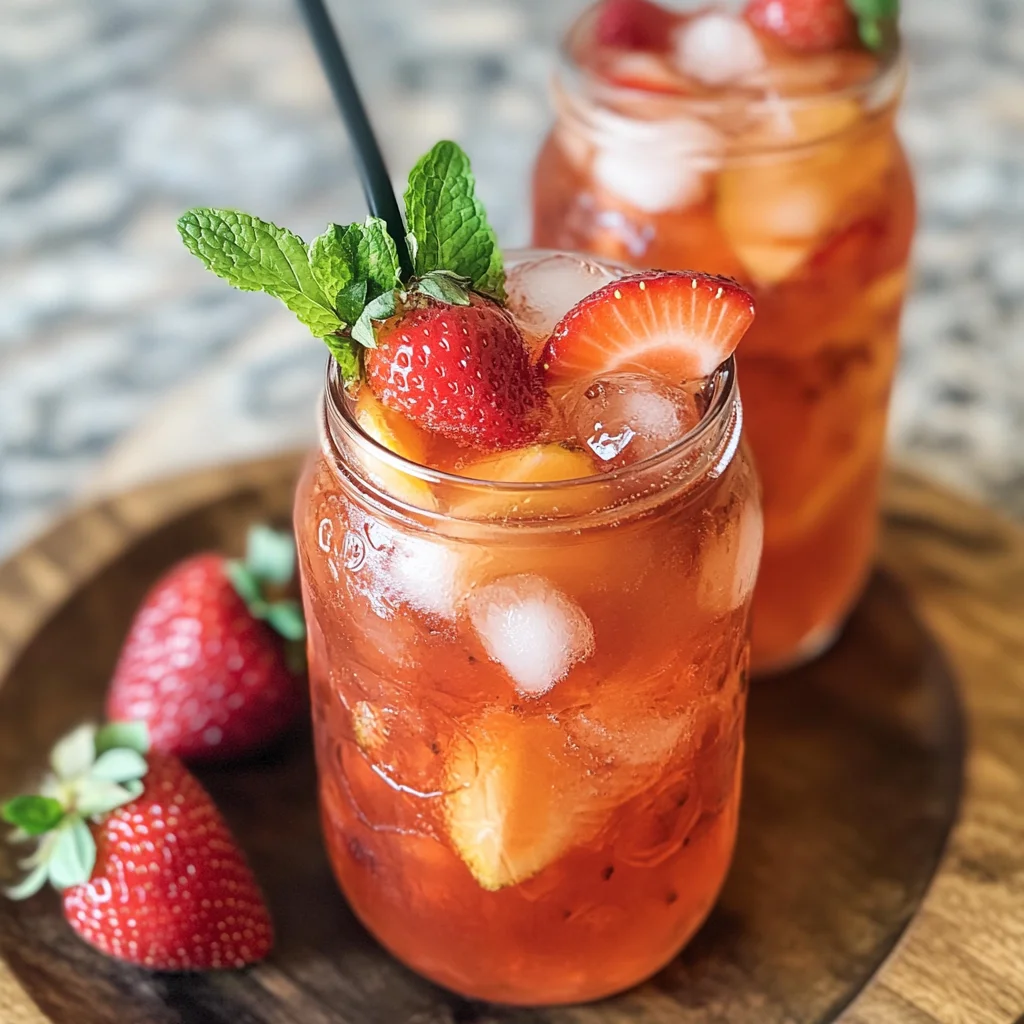 Southern Strawberry Sweet Iced Tea