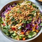 Thai Crunch Salad CPK Copycat (with peanut ginger sauce) Recipe