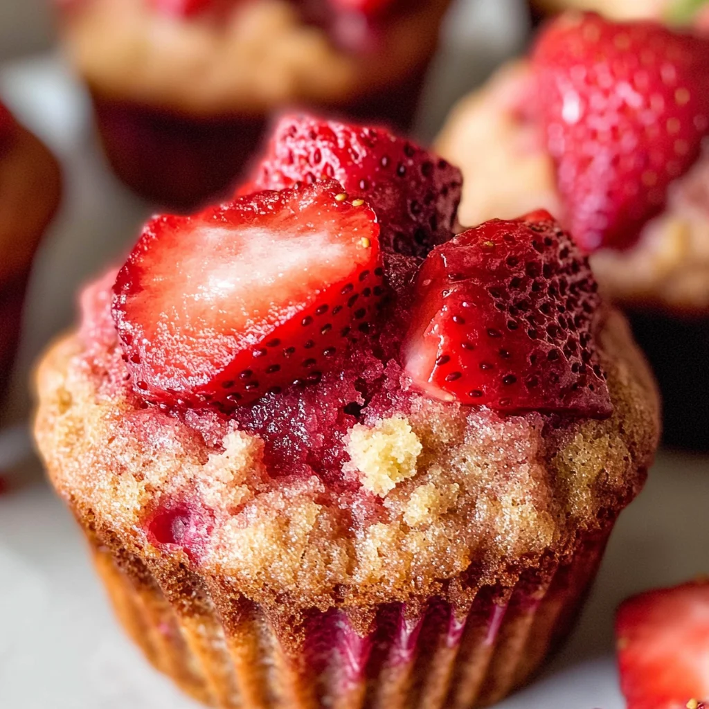 Vegan Double Strawberry Muffins